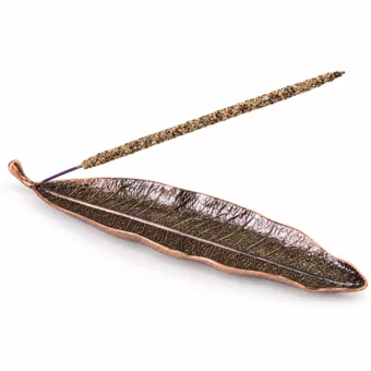 Portainciensos hoja cobriza 25 cm