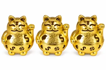 Quemador de incienso con mango de loto cobrizo 4,7 cm – Lote de 3