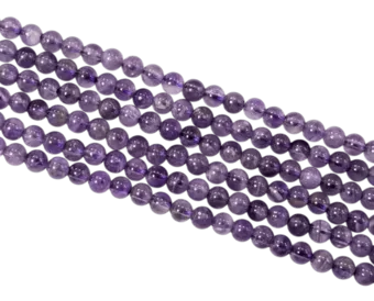 Hilo de Perlas Redondas de Amatista A 4mm