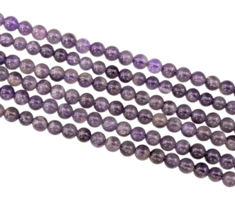 Hilo de Perlas Redondas de Amatista AB 4mm