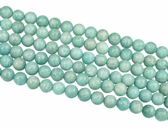 Hilo de Perlas Redondas de Amazonita Perú A 6mm