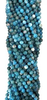 Cuentas de apatita azul de 6-7 mm en hilo de 40 cm