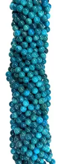 Cuentas de apatita azul AA, de 6 mm, en un hilo de 40 cm.
