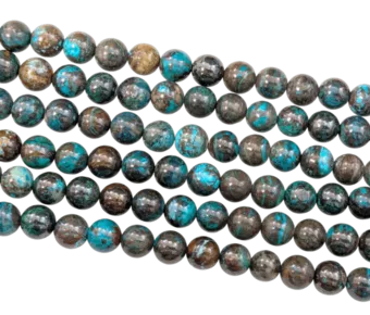 Perlas de Chrysocolla del Congo AA de 8mm en hilo de 40cm