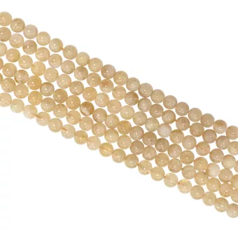 Hilo de Perlas Redondas de Citrino Natural AB 6mm