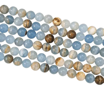 Calcita Azul Mix AA 10mm en hilo 40cm