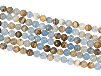 Calcita Azul Mix AA 6-7mm en hilo 40cm