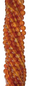 Hilo de Perlas Redondas de Cornalina A 10mm