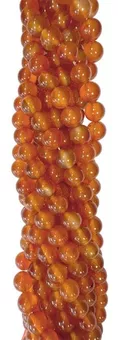 Hilo de Perlas Redondas de Cornalina A 4mm