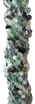 Hilo de Perlas Redondas de Fluorita A 6 mm