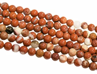 Hilo de Cuentas Redondas Jaspe Rojo AB 4 mm