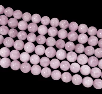 Hilo de Perlas Redondas de Kunzita A+ 10mm
