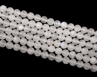 Peristerita de piedra lunar blanca abalorios AA de 8 mm en un hilo de 40 cm