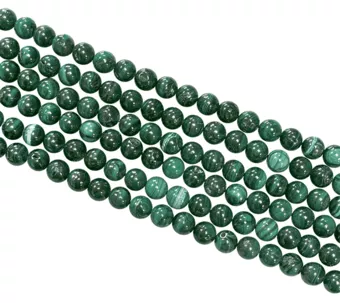 Malaquita en cuentas de 6mm en hilo de 40cm