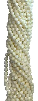Hilo de Perlas Redondas Nácar Blanca A 8 mm