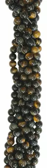 Hilo de Perlas Redondas de Ojo de Halcón A 10mm
