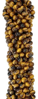 Hilo de Perlas Redondas de Ojo de Tigre AA 10mm