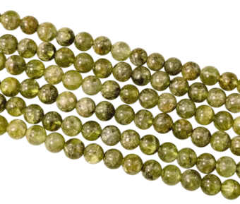 Hilo de Perlas Redondas de Peridoto A 5-6mm