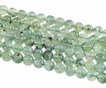 Perlas de Prehnita A de 8mm en hilo de 40cm