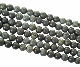Cuentas peruanas serpentinas, 6 mm, en un hilo de 40 cm
