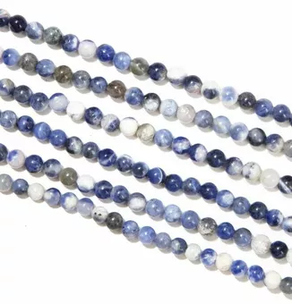 Hilo de Perlas Redondas de Sodalita AB 4mm