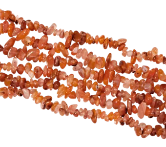 Cornalina A chips de 5-8 mm en alambre de 80 cm
