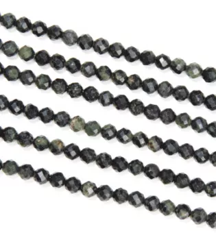 Hilo de Cuentas Redondas Facetadas de Jaspe Kambaba A 3 mm