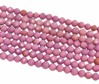 Lepidolita Mica Malva Facetada AA Cuentas de 3 mm en alambre de 40 cm
