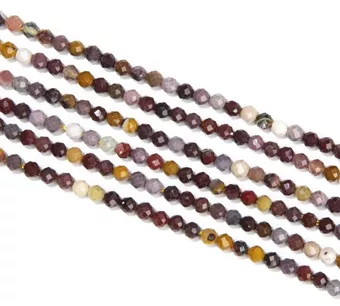 Hilo de Perlas Facetadas de Mookaíta AA 3mm