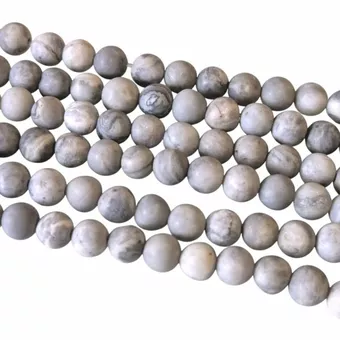 Cuentas de jaspe mate Picasso de 4 mm en hilo de 40 cm
