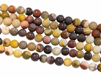 Jasper Mokaite A perlas mate de 6 mm en un hilo de 40 cm