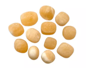 Calcita A naranja mate, piedras pulidas, 250 g