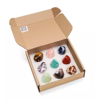 Caja de Colección 9 Piedras Rodadas del Mundo 2-3cm