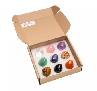 Caja de Colección 9 Piedras Rodadas del Mundo 2-3cm