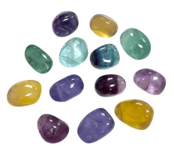 Piedras rodadas Fluorita A+ multicolor 250g