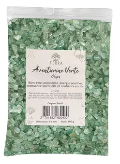 Chips de Aventurina Verde Natural A 3-5mm 500g
