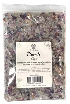 Fluorita Fluorita Multicolor A+ Chips de Piedra Natural 3-5 mm 500 g
