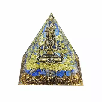 Pirámide de orgonita Shiva + Lapislázuli