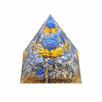 Pirámide de Orgonita Lapislázuli Loto 8cm