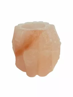 Candelabro de bambú con cristales de sal natural (0,5-0,8 kg)