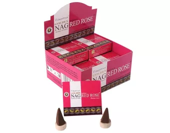 Incienso Vijayshree Golden Nag Rosa Roja en Conos