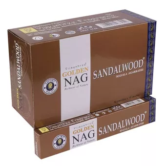 Incienso Vijayshree Golden Nag Sándalo 15g