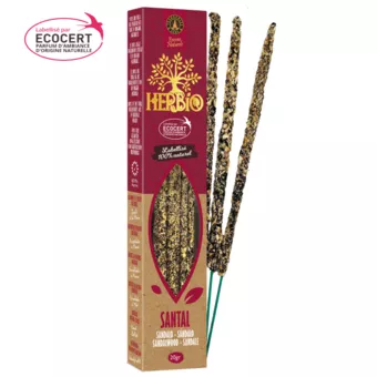 Incienso Smudge Ecocert Herbio Sándalo 20g