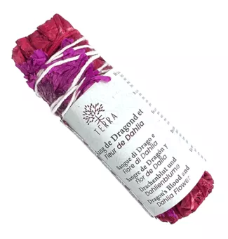 Paquete de flores de dalia y sangre de dragón de salvia blanca 25-30 g 10 cm