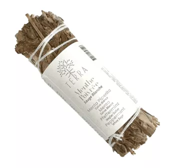 Paquete de salvia blanca y menta 25-30 g 10 cm