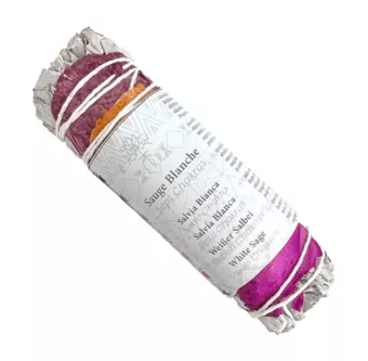 Salvia blanca california & Pétalos de Rosa 7 Chakras smudge 25-30g 10cm