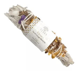 Antorcha de Salvia Blanca y Flores Silvestres 15-20g 10cm