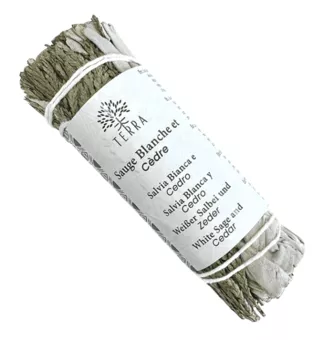 Paquete de salvia blanca de California y cedro 25-30 g 10 cm