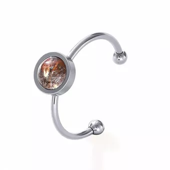 Anillo Super Seven Negro – Acero Inoxidable Plateado
