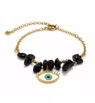 Pulsera de Protección de Turmalina Negra A – Mal de Ojo